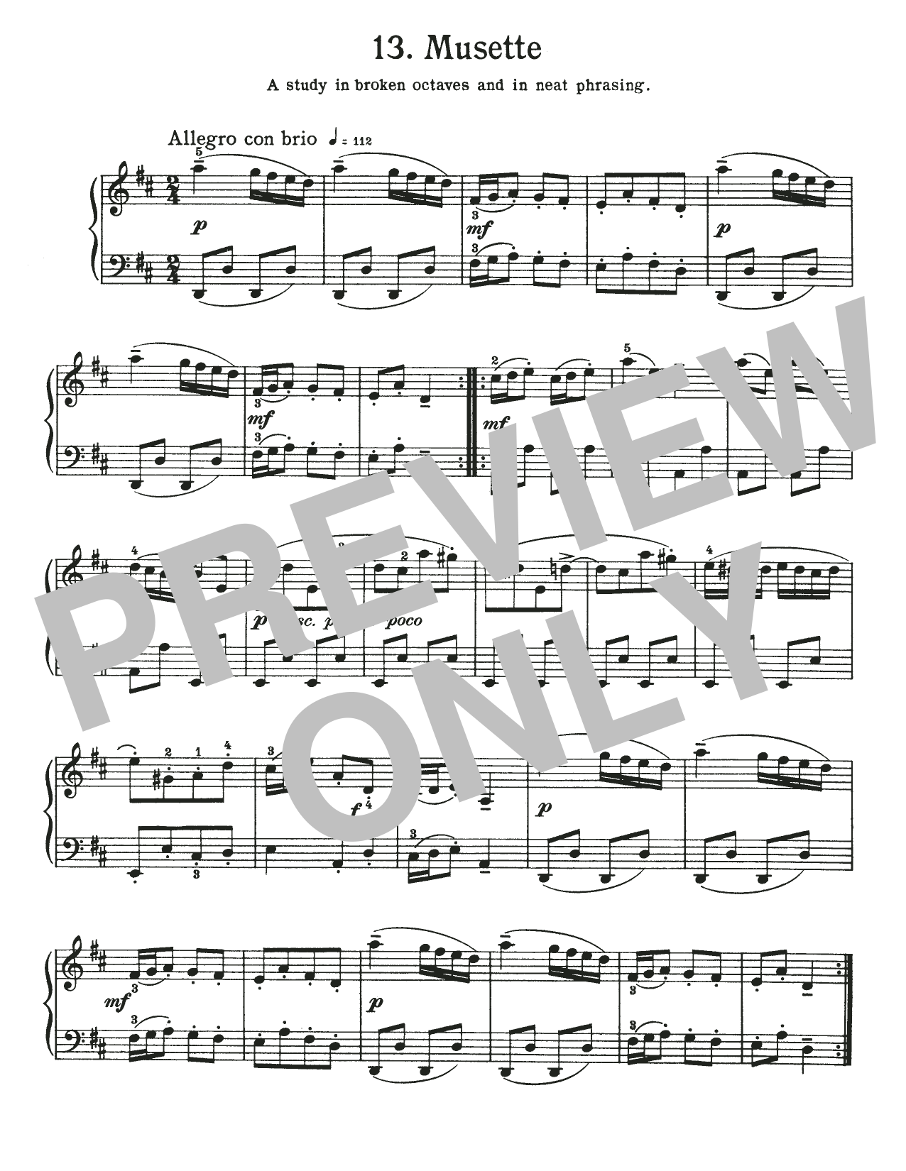 Produktgalerie: Seite 1 von 1 Musette In D Major, BWV Appendix 126, Johann Sebastian Bach, Klavier