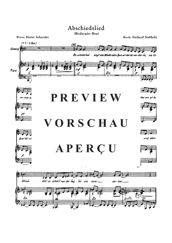 Product gallery: Page 4 of 4 Abschiedslied , , Piano and Voice