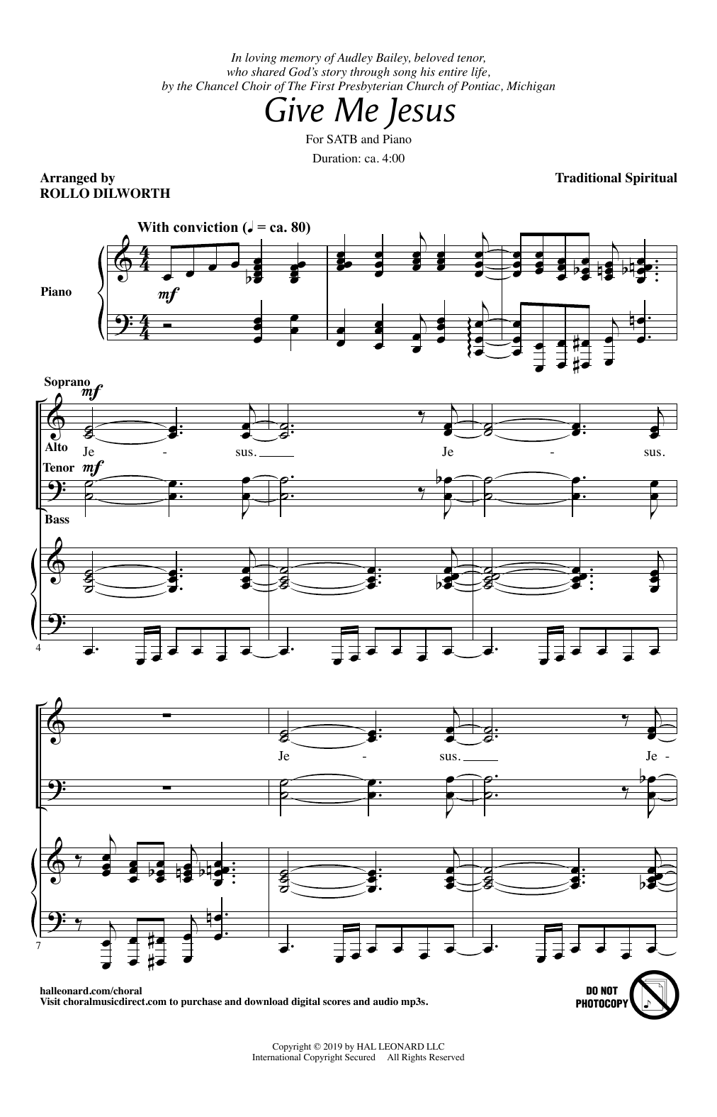 Product picture to: Give Me Jesus (arr. Rollo Dilworth)