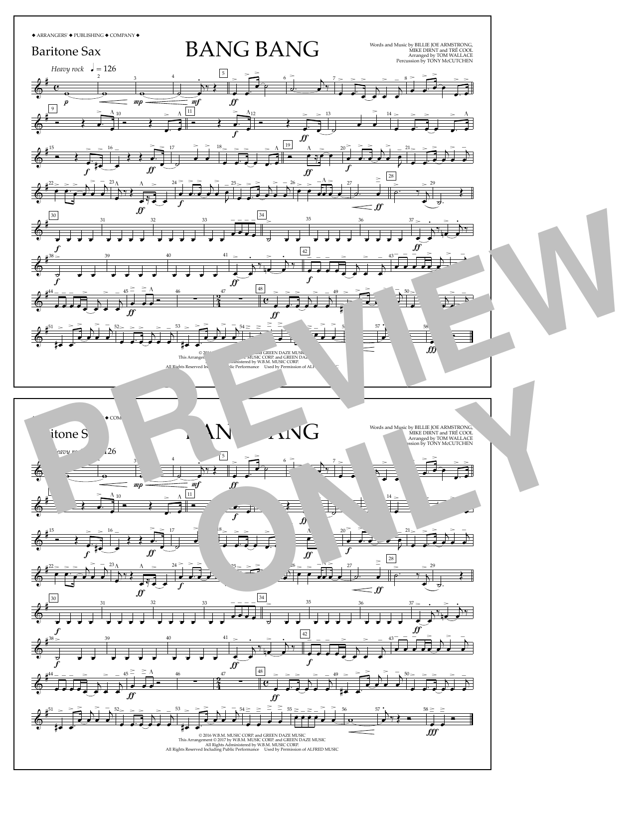 Product picture to: Bang Bang - Baritone Sax