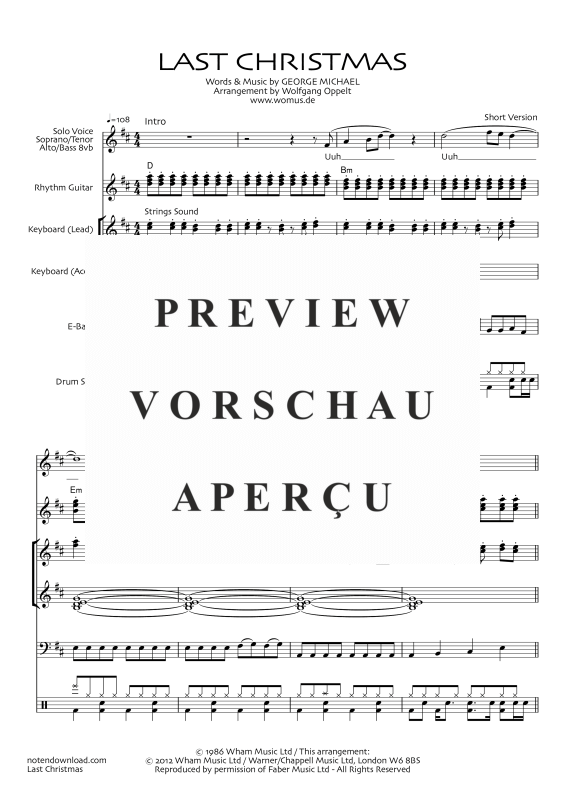 Product gallery: Page 6 of 11 Last Christmas, Wham!, Combo Band - Vocal Version