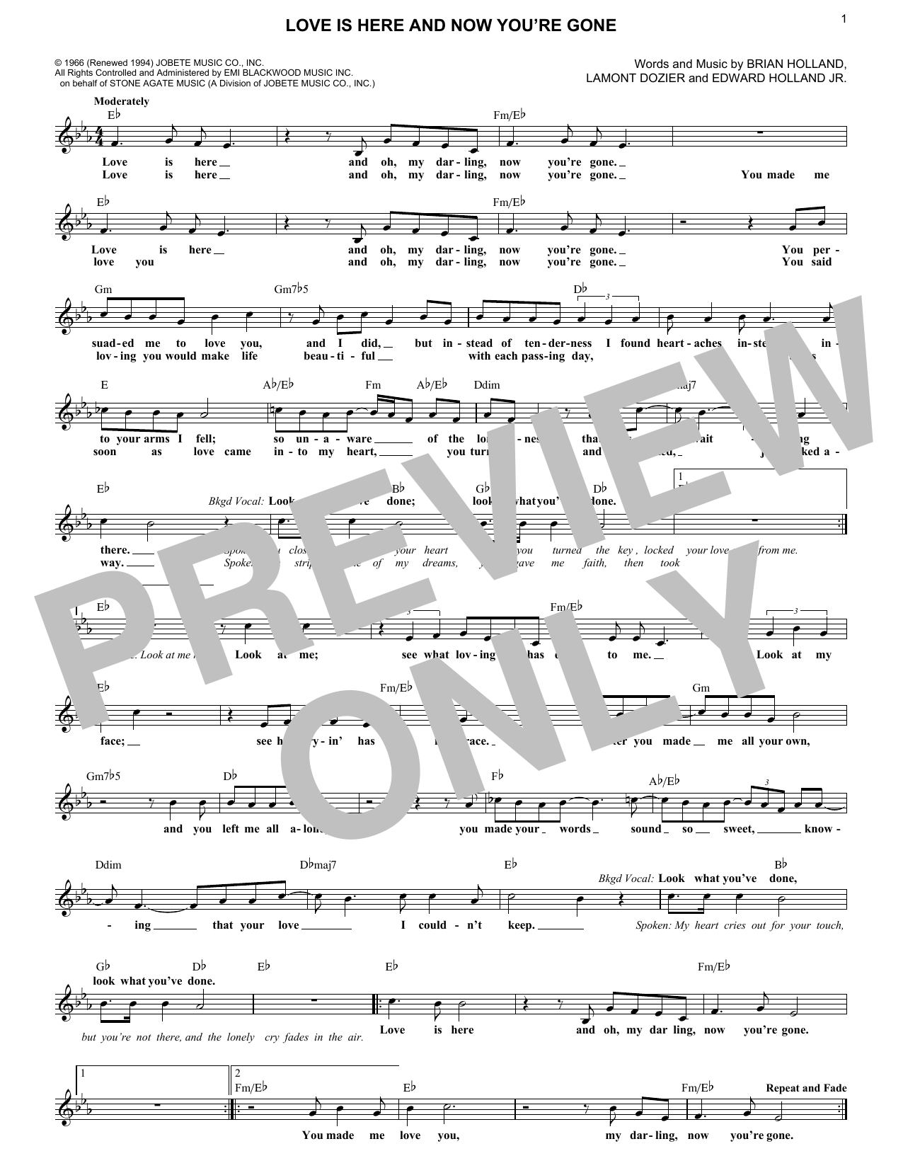 Produktbild zu: Love Is Here And Now You're Gone
