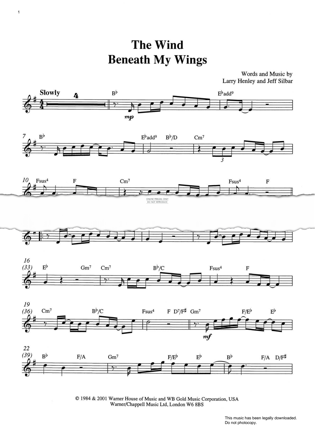 gallery: The Wind Beneath My Wings, Bette Midler, Saxophon