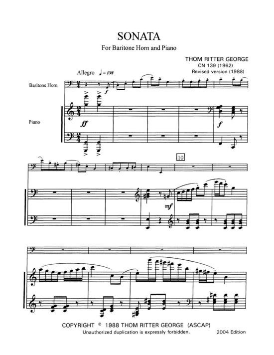 Produktbild zu: Sonata Thom Ritter George