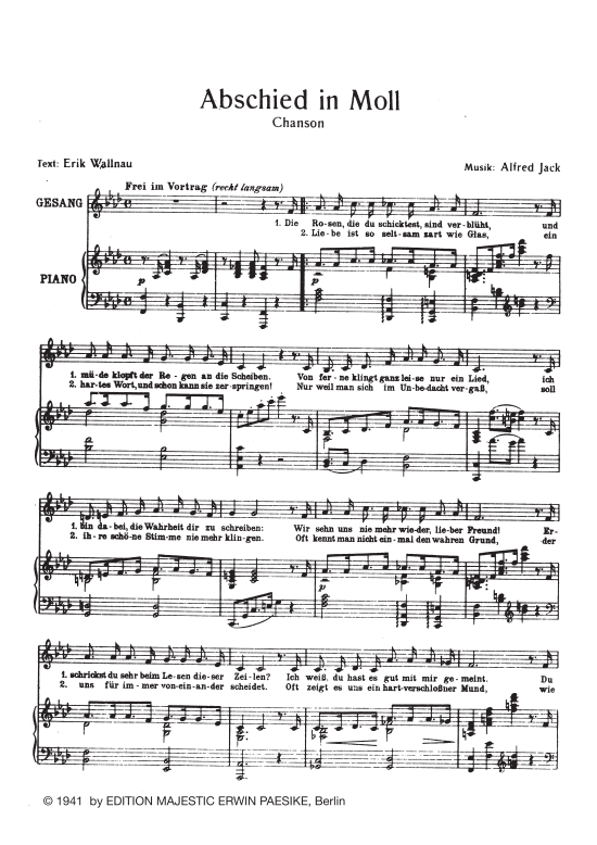 Produktbild zu: Abschied in MollChanson