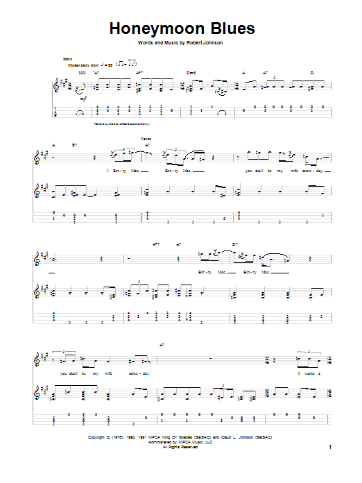 Product gallery: Page 1 of 1 Honeymoon Blues, Robert Johnson