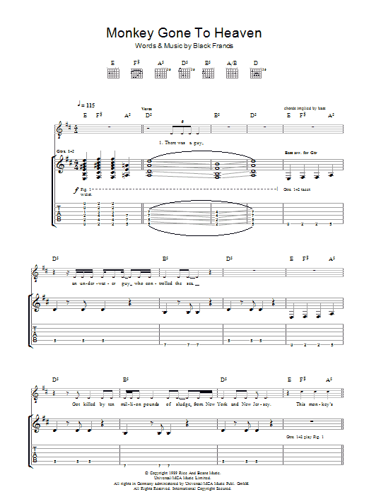 Produktgalerie: Seite 1 von 1 Monkey Gone To Heaven, Pixies, Gitarre