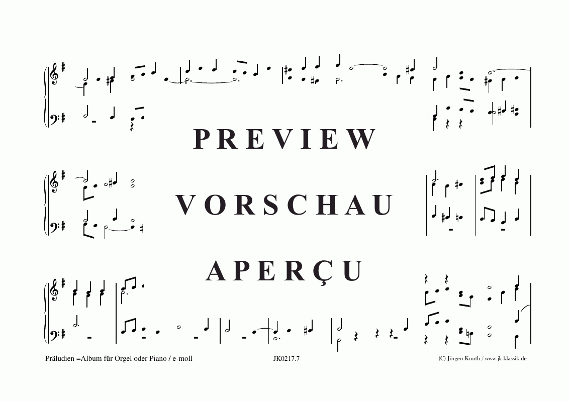 Product gallery: Page 8 of 11 Präludien E-Moll , , (organ/piano solo)