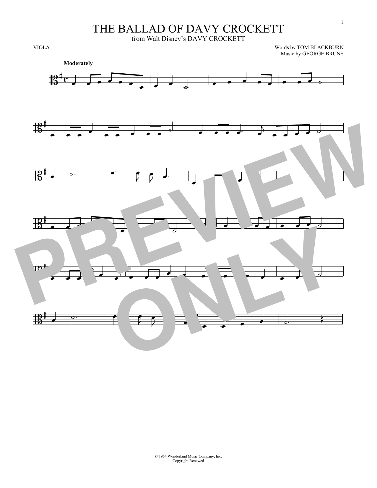 Product gallery: Page 1 of 1 The Ballad Of Davy Crockett (from Davy Crockett), Fess Parker