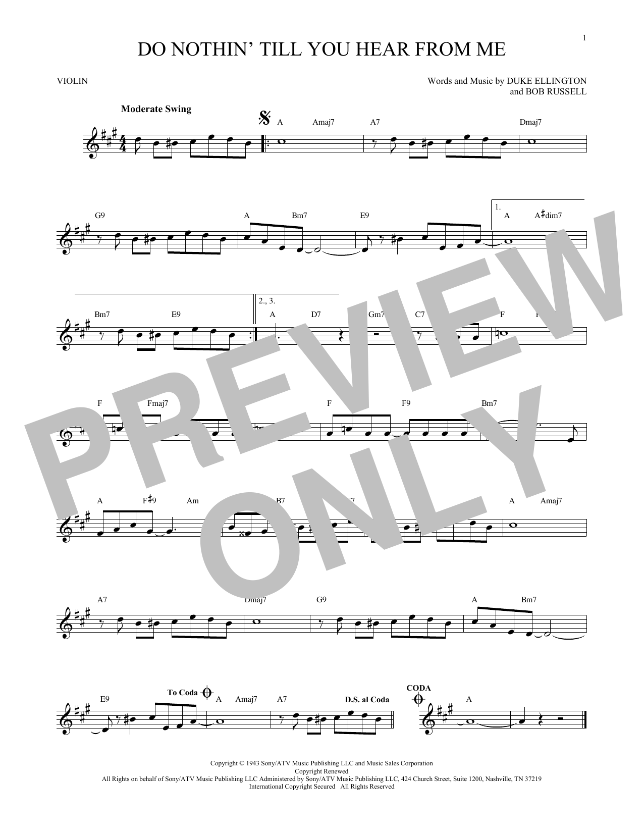 Product gallery: Page 1 of 1 Do Nothin' Till You Hear From Me, Duke Ellington