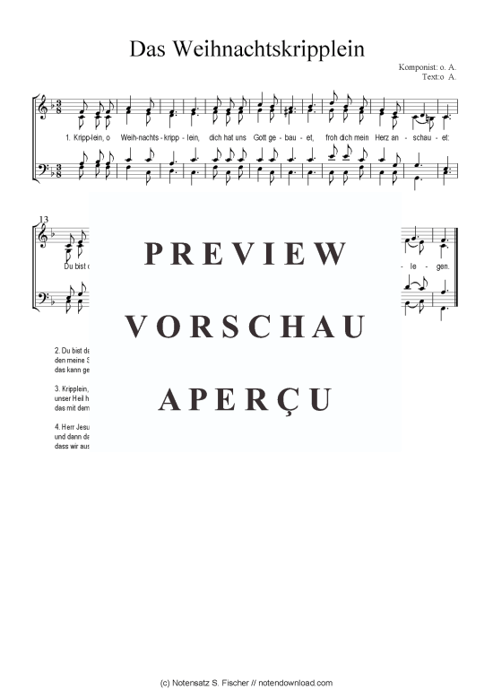 Product picture to: Das Weihnachtskripplein Das geistliche Volkslied