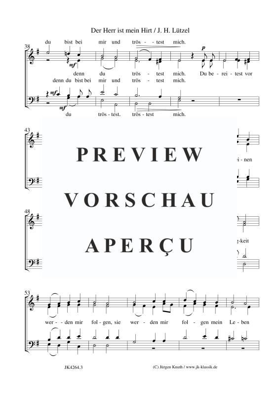 gallery: Der Herr ist mein Hirt, , Gemischter Chor