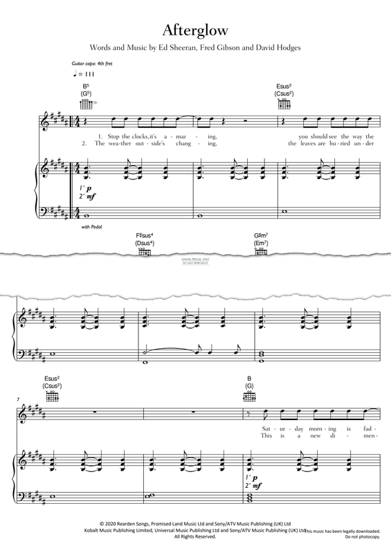 gallery: Afterglow, Ed Sheeran, Gesang, Gitarre, Klavier