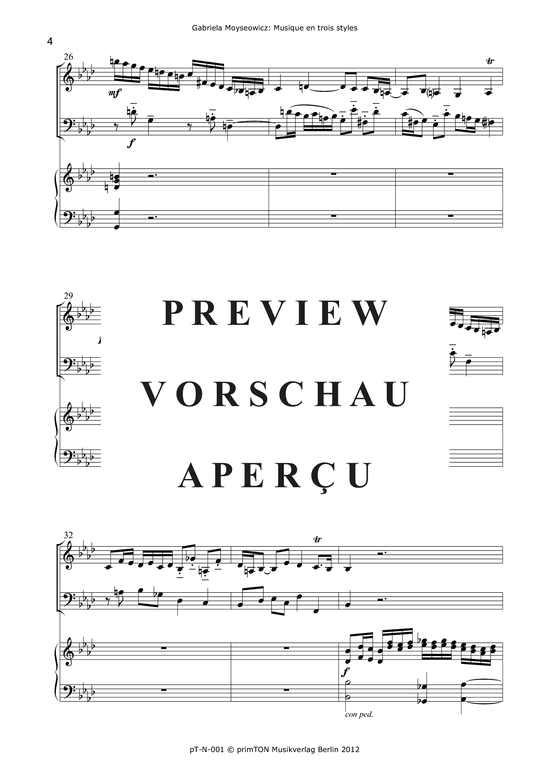 Product gallery: Page 9 of 21 Musique en trois styles pour violon, violoncelle et piano (1969) , ,  (Trio for violin, violoncello + piano)