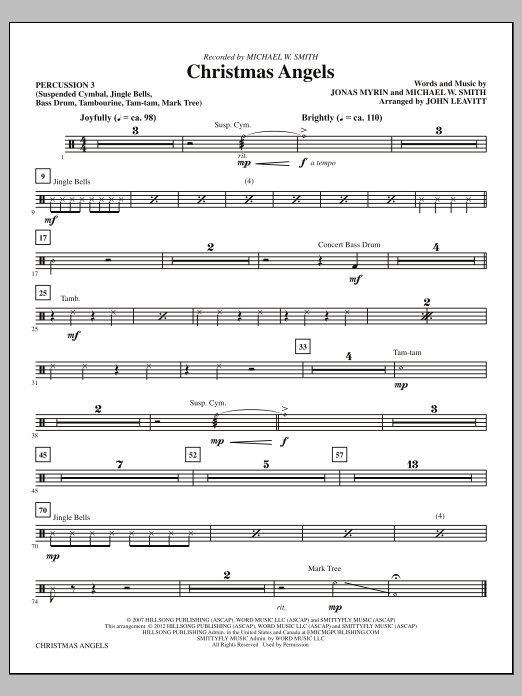 Produktgalerie: Seite 1 von 1 Christmas Angels - Percussion 3, John Leavitt, Chor
