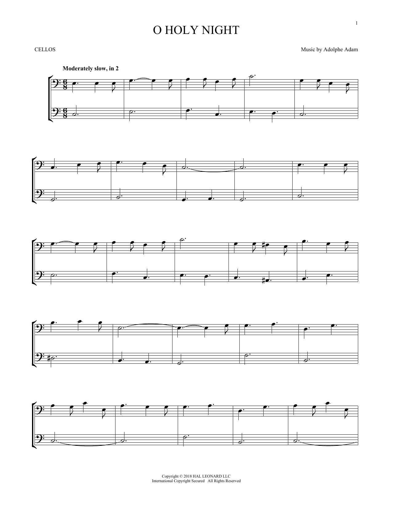 Produktgalerie: Seite 1 von 1 O Holy Night, Adolphe Adam, Violoncello