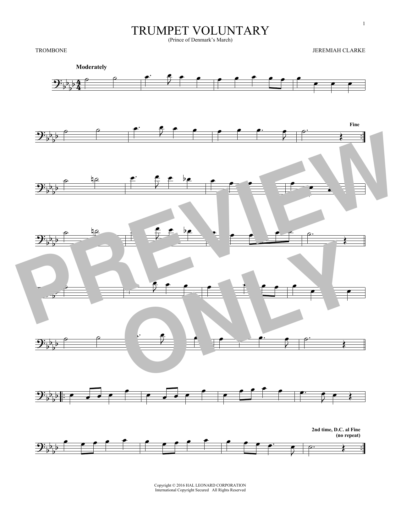 Product gallery: Page 1 of 1 Trumpet Voluntary, Jeremiah Clarke