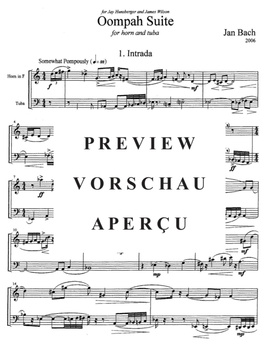 Produktgalerie: Seite 5 von 21 Oompah Suite , , (Duett für Horn in F +Tuba)