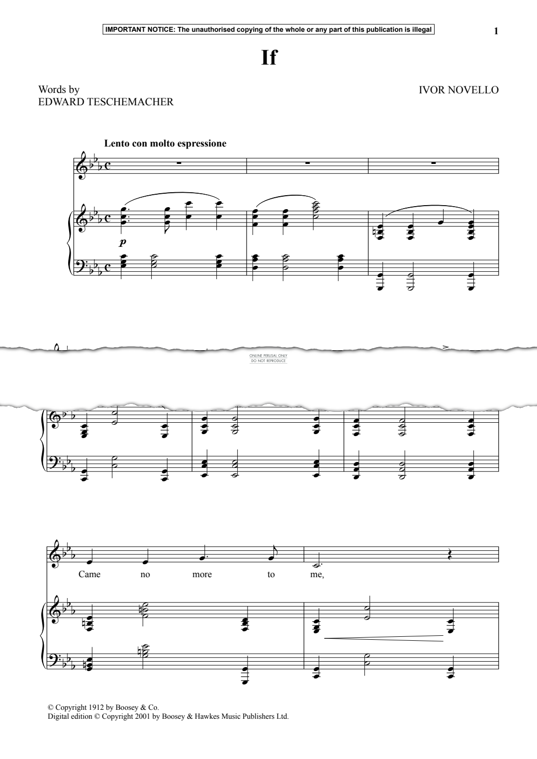 Produktgalerie: Seite 1 von 1 If, Ivor Novello, Gesang, Klavier