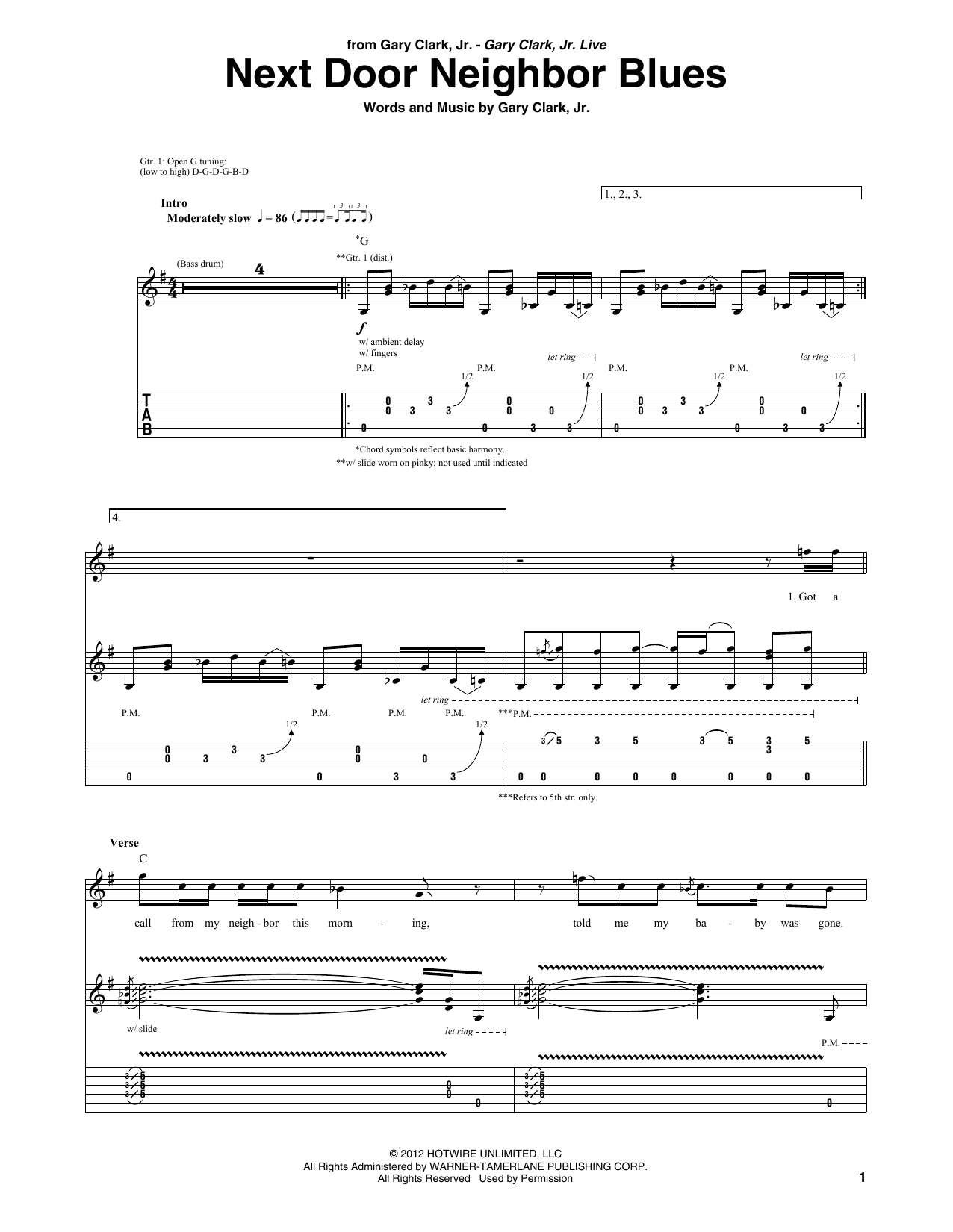 Produktgalerie: Seite 1 von 1 Next Door Neighbor Blues, Gary Clark, Jr., Gitarre