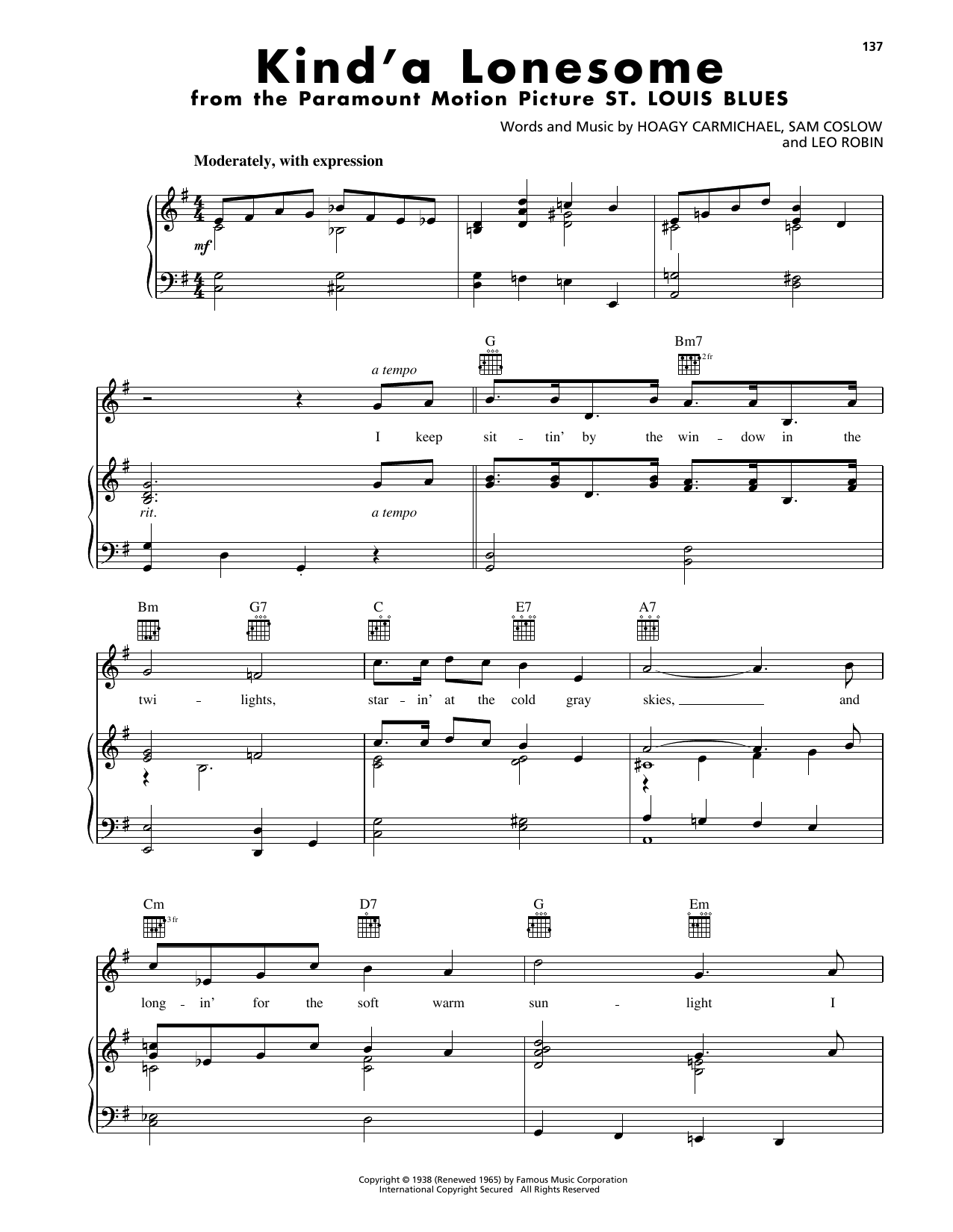Produktgalerie: Seite 1 von 1 Kind'a Lonesome, Hoagy Carmichael, Gesang, Gitarre, Klavier