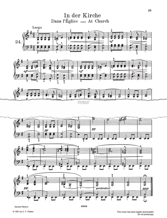 Produktgalerie: Seite 1 von 1 In der Kirche, Pyotr Ilyich Tchaikovsky, Klavier