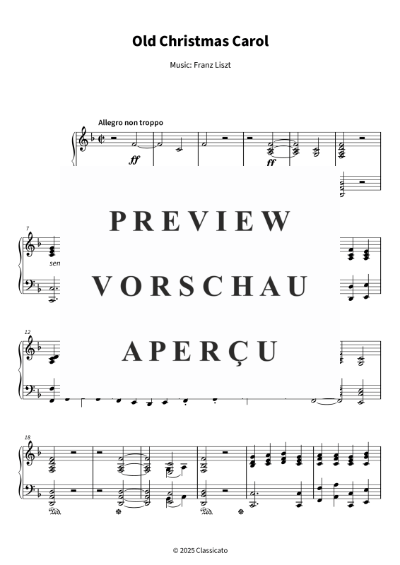 Produktgalerie: Seite 5 von 7 Old Christmas Carol - Easy Piano Arrangement of Altes Weihnachtslied, , Klavier Solo
