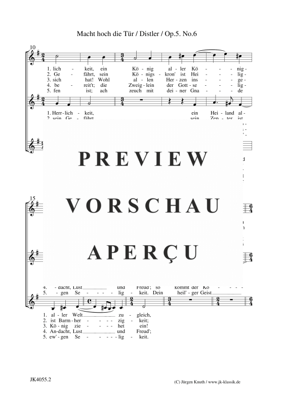 gallery: Macht hoch die Tür (Der Jahrkreis, Op. 5, No. 6), , (Frauenchor SSA)
