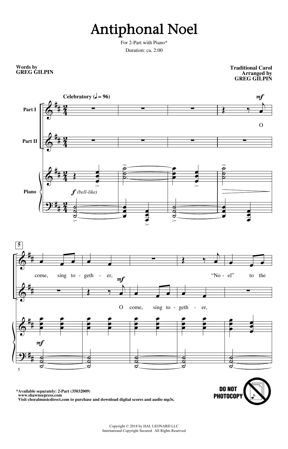Product gallery: Page 1 of 1 Antiphonal Noel, Greg Gilpin