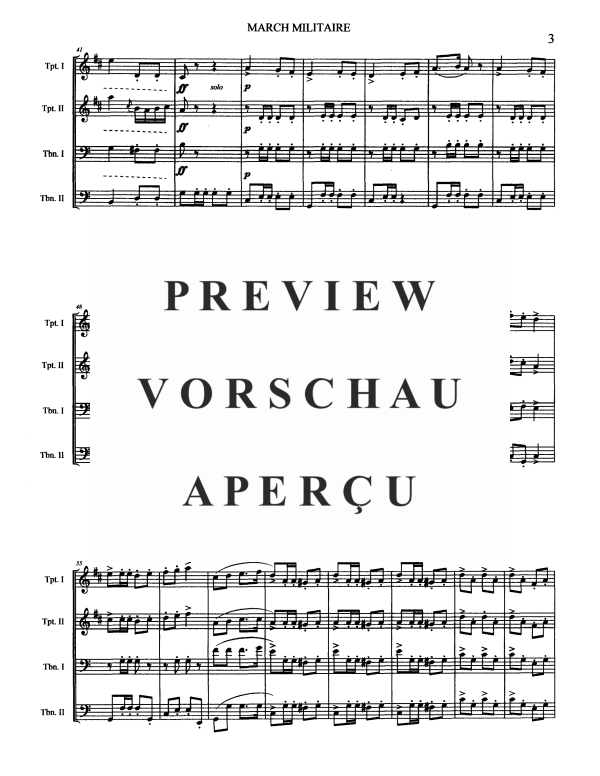 Produktgalerie: Seite 5 von 11 Marsch Militaire, , Blechbläserquartett