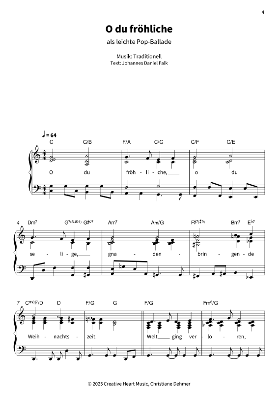 gallery: Freue Dich - Deutsche Weihnachtslieder überraschend anders - für Klavier erleichterte Version, , Klavier Solo