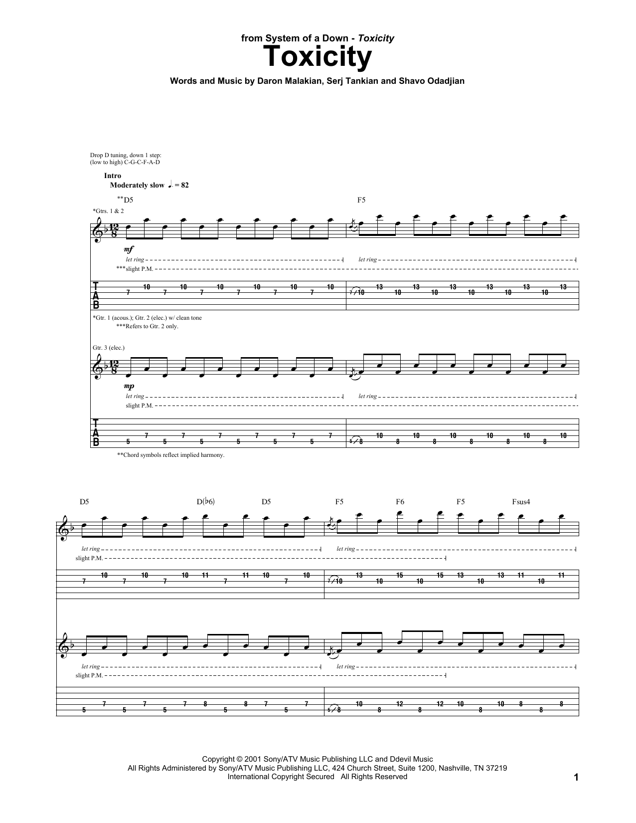 Produktgalerie: Seite 1 von 1 Toxicity, System Of A Down, Gitarre