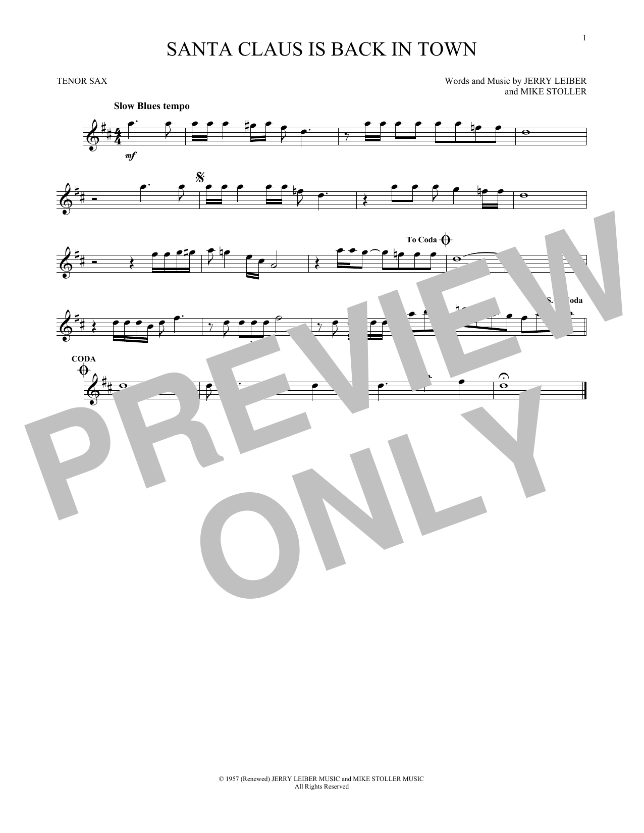 Product gallery: Page 1 of 1 Santa Claus Is Back In Town, Elvis Presley