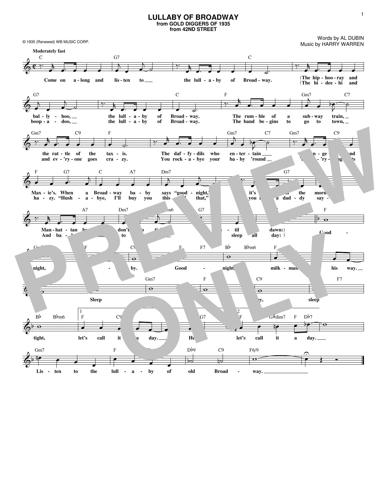 Produktbild zu: Lullaby Of Broadway