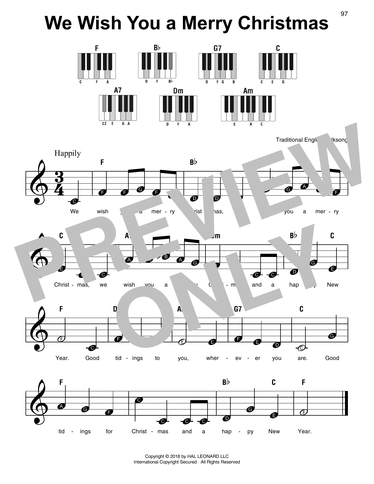 Product gallery: Page 1 of 1 We Wish You A Merry Christmas, Traditional English Folksong