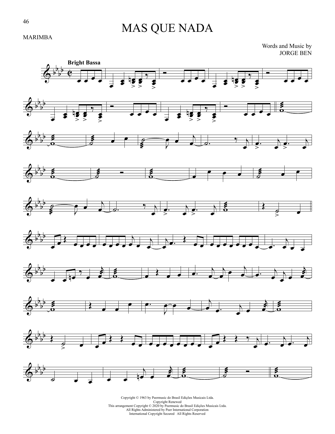 Produktgalerie: Seite 1 von 1 Mas Que Nada, Sergio Mendes, Marimba