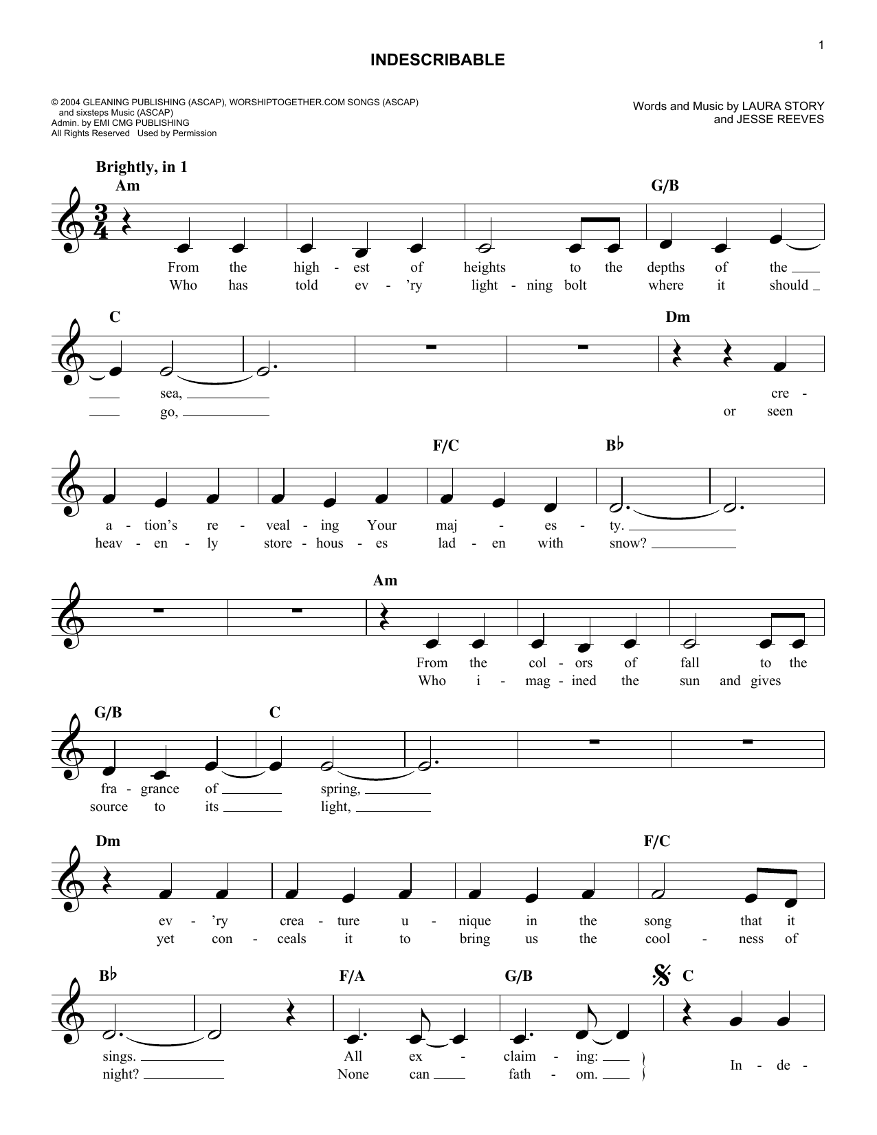 Produktbild zu:  Indescribable - Chris Tomlin