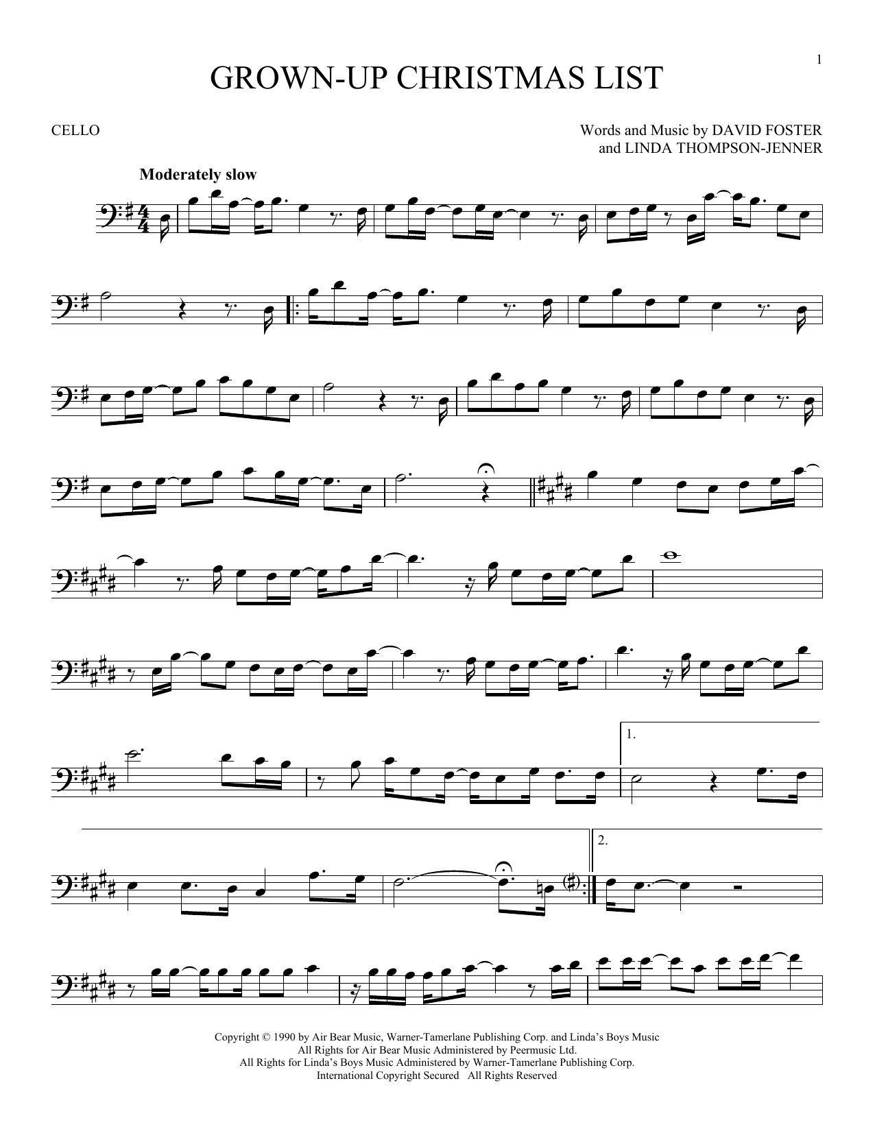 Produktgalerie: Seite 1 von 1 Grown-Up Christmas List, Amy Grant, Violoncello