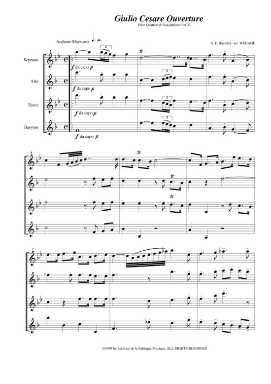 Product picture to: Overture to Guilio Cesare Georg Friedrich Händel/Paul Wehage