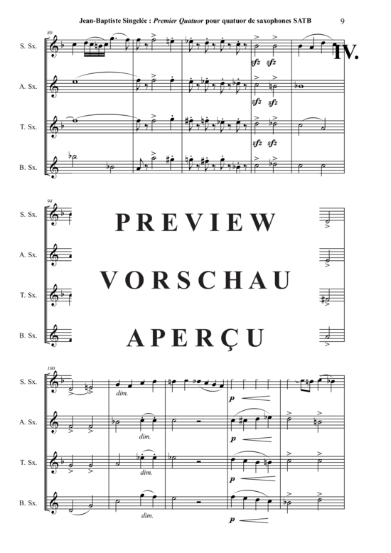 gallery: Premier Quatuor, Opus 53 , , (Saxophon-Quartett SATB)