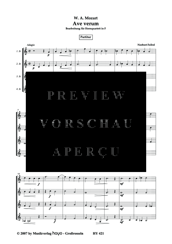 gallery: Ave verum, , (Horn Quartett)