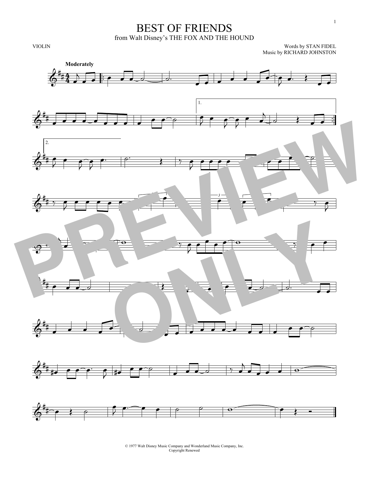 Product gallery: Page 1 of 1 Best Of Friends (from The Fox And The Hound), Pearl Bailey