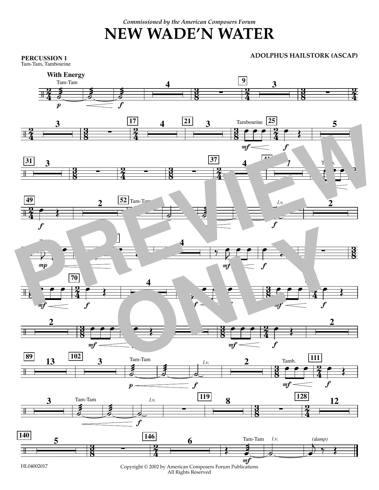 Product gallery: Page 1 of 1 New Wade 'n Water - Percussion 1, Adolphus Hailstork