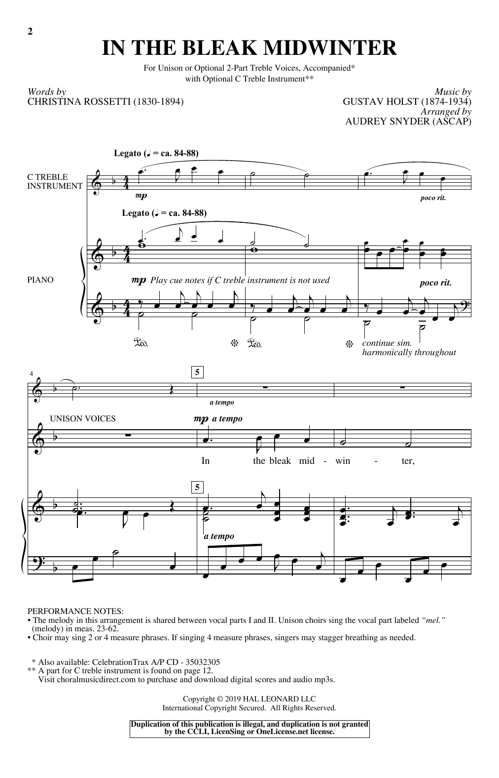 Produktbild zu: In The Bleak Midwinter