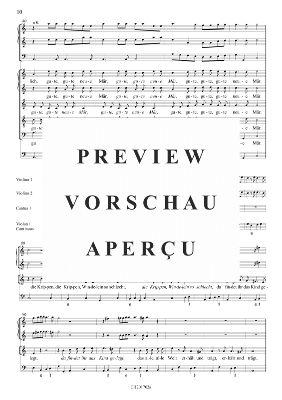 Produktgalerie: Seite 11 von 11 Vom Himmel hoch (Partitur), , Gemischtes Ensemble CCATB, 2 Violinen, Violon und BC