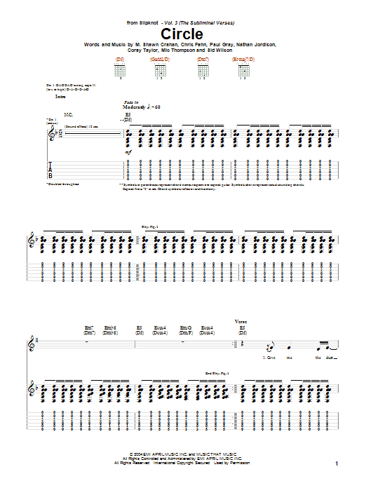 Produktgalerie: Seite 1 von 1 Circle, Slipknot, Gitarre
