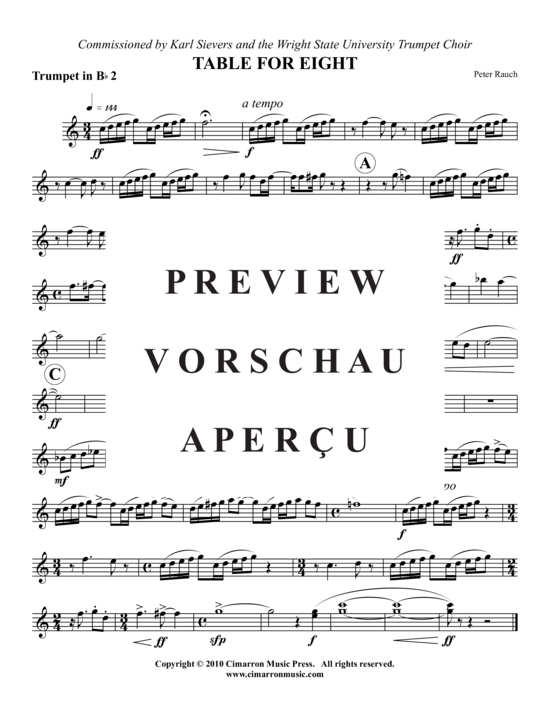 Product gallery: Page 8 of 14 Table for Eight , , (trumpet ensemble)