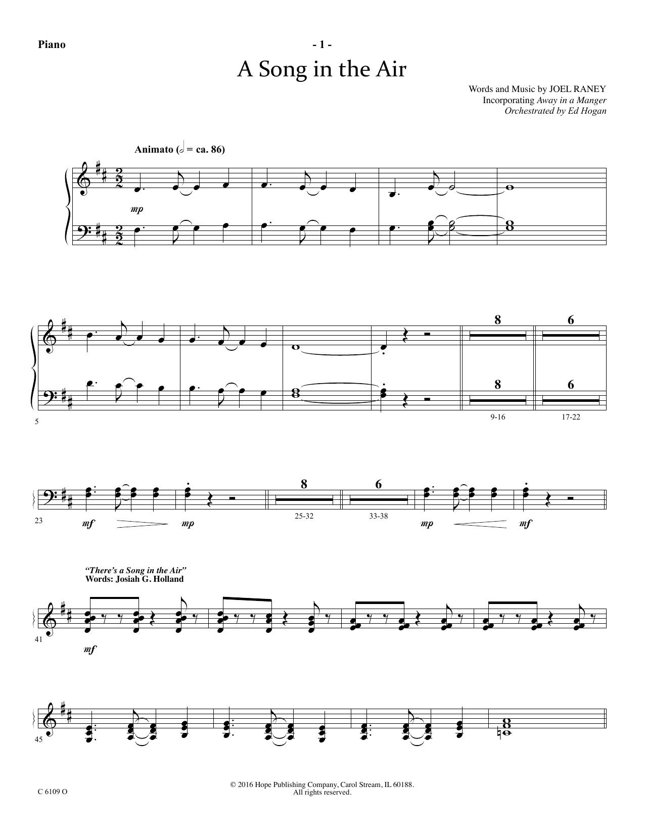 Produktbild zu: A Song In The Air - Piano