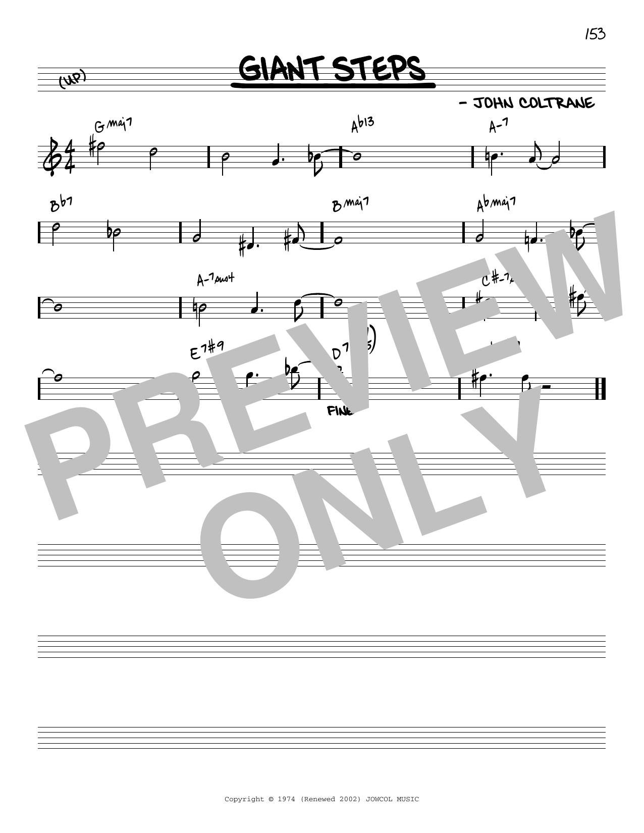 Produktbild zu:  Giant Steps [Reharmonized version] (arr. Jack Grassel) - John Coltrane