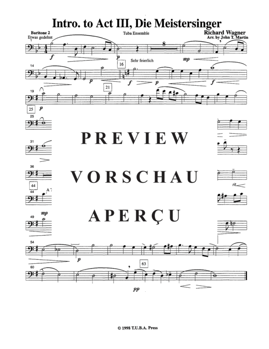 Product gallery: Page 8 of 11 Intro. to Act III, Die Meistersinger , , (Tuba Quintet EETTT)